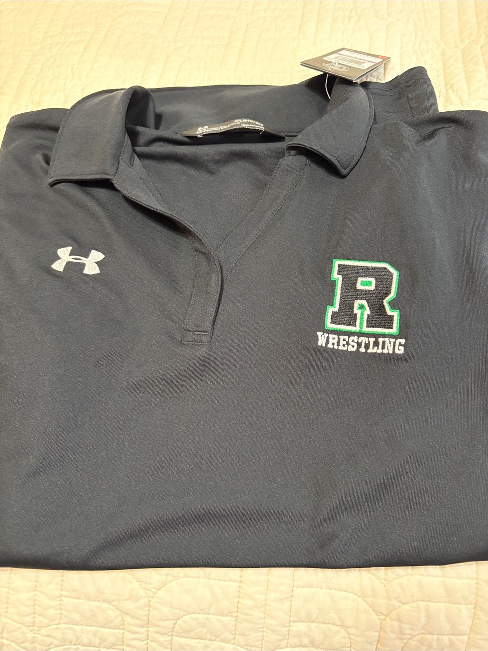 Under Armour Women's Black Polo Shirt with Tag Roswell HS